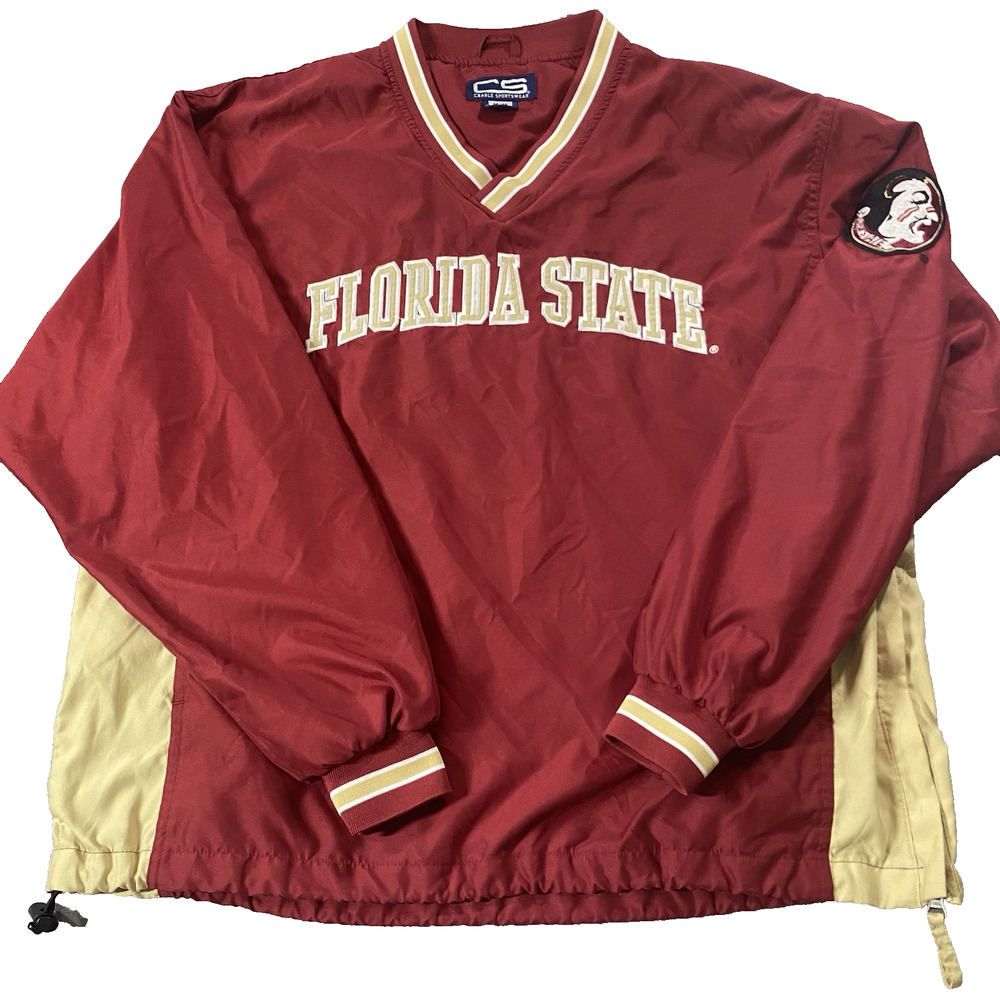 Crable Sportswear Florida State Seminoles FSU Pullover Jacket Mens Size Med